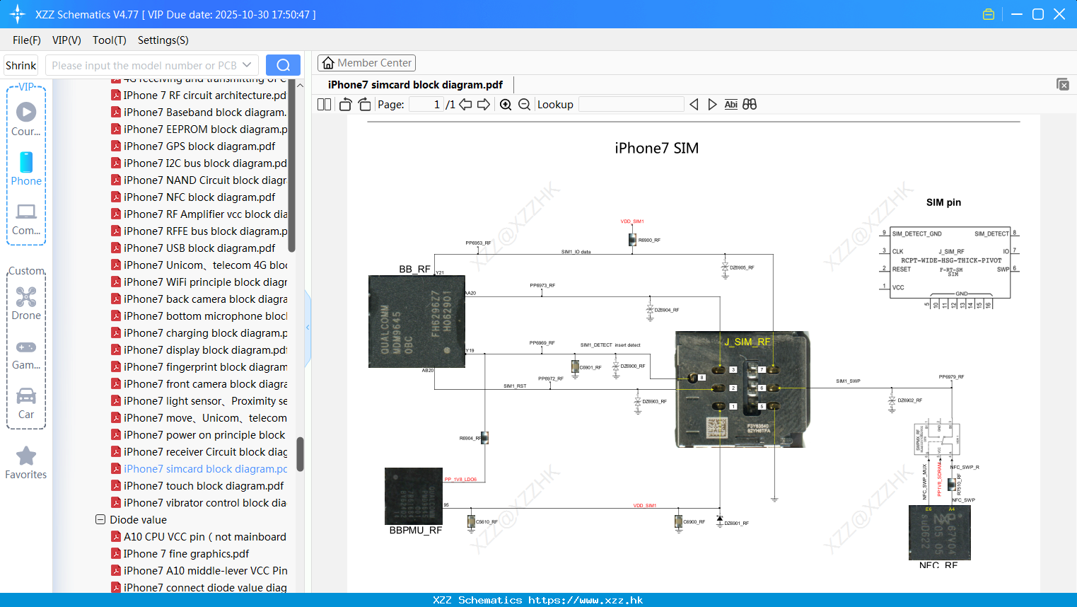 IPhone7 Simcard Block Diagram